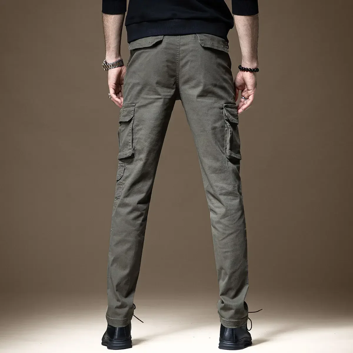Trousers Man Black Slim Cargo  - Woodworking Brand 评论和价格