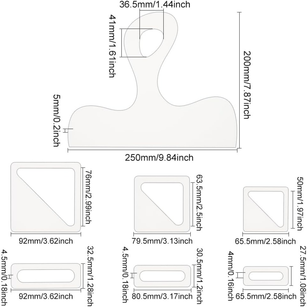 7Pcs Charcuterie Template Acry - Woodworking Design Software 评论和价格