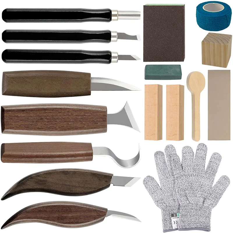 Wood Carving Kit 17Pcs Wood Ca - Woodworking Kits For Adults 评论和价格