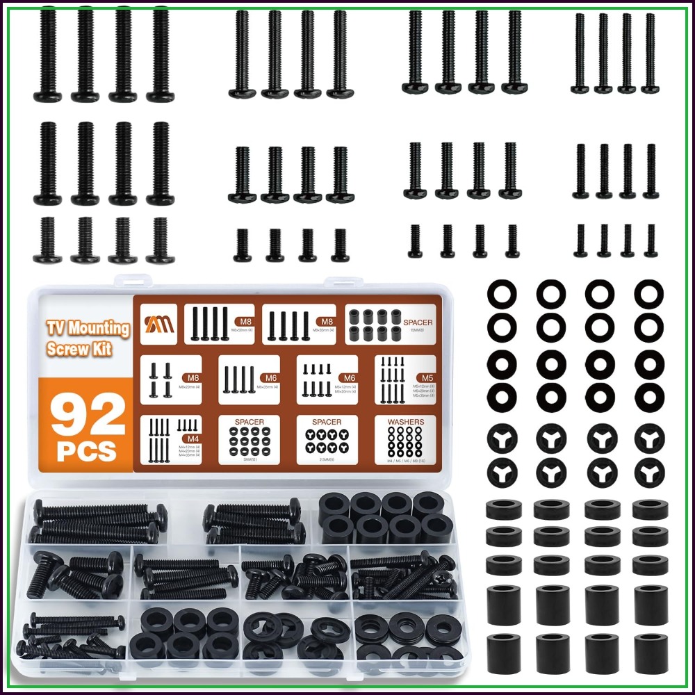 Universal TV Mount Screw Kit 9 - Woodworking Images Free 评论和价格